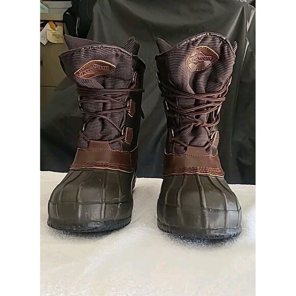 LakeNTrail Men Leather Thermolite Wool Sock Steel Shank Boots sz 10 Snow Cold - Picture 8 of 8